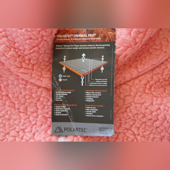 J Crew Vintage Fleece Jacket Pink/Peach Medium NWT - Picture 8 of 9